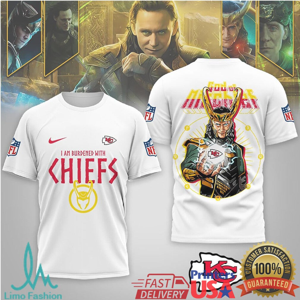 Kansas City Chiefs Official Loki NFL God Of Mischief 3D Shirt - Limotees LLC