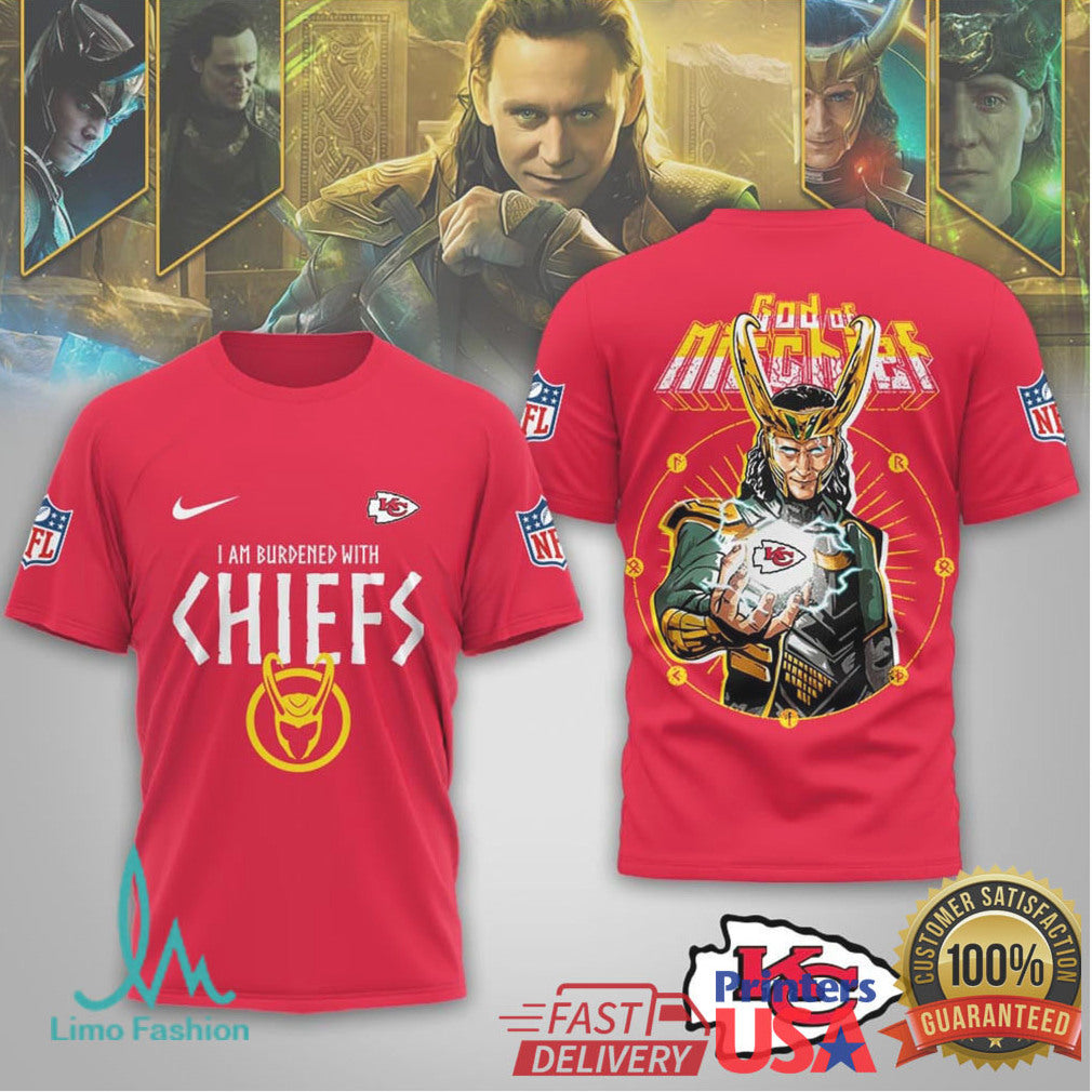 Kansas City Chiefs Official Loki NFL God Of Mischief 3D Shirt - Limotees LLC