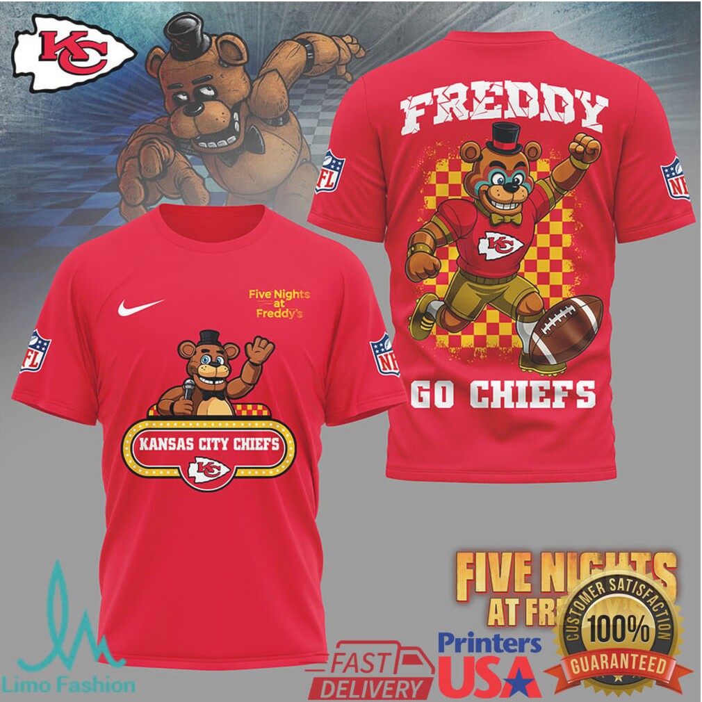 Kansas City Chiefs Official NFL Five Nights at Freddy's 3D Shirt - Limotees LLC