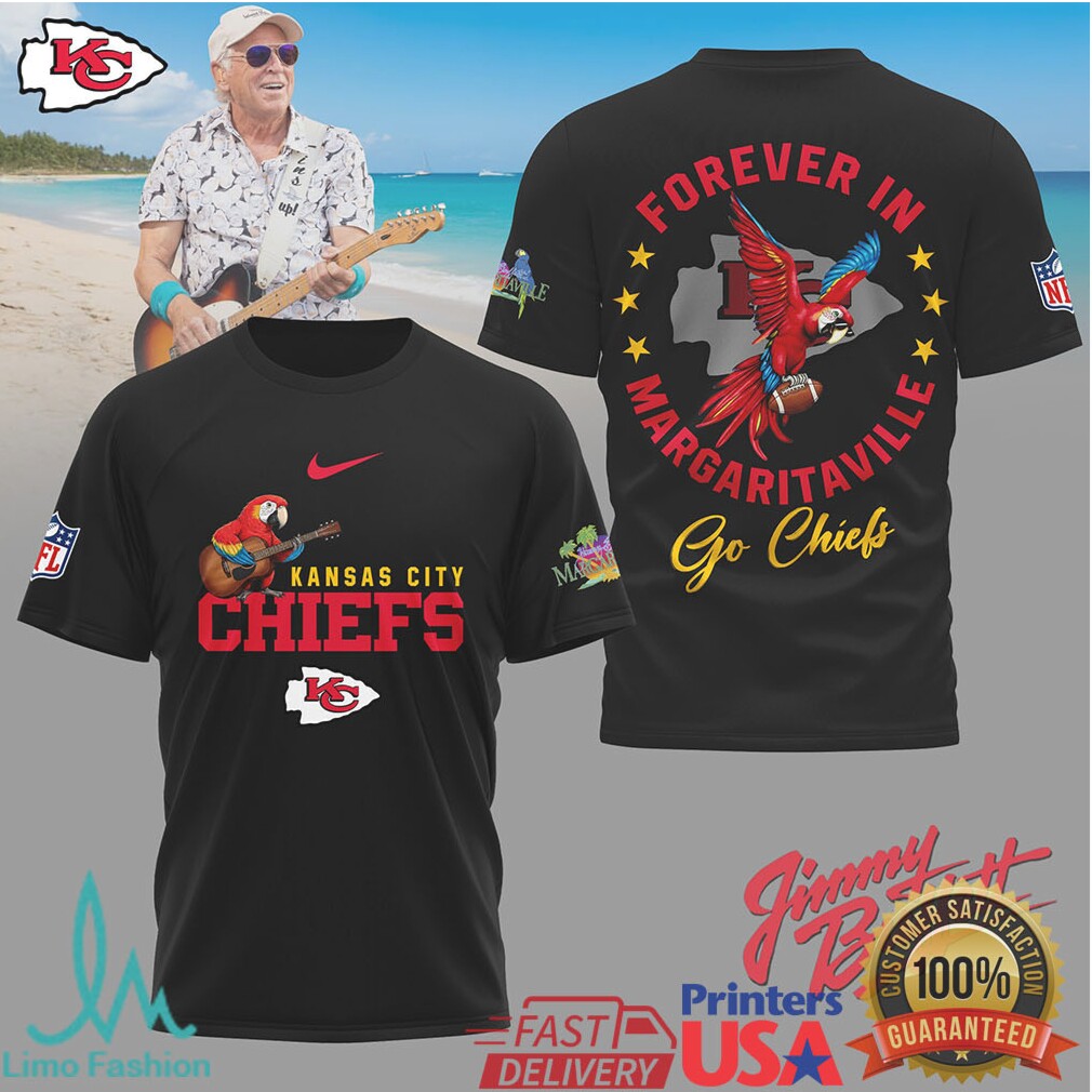 Kansas City Chiefs Official NFL Forever in Margaritaville 3D Shirt - Limotees LLC