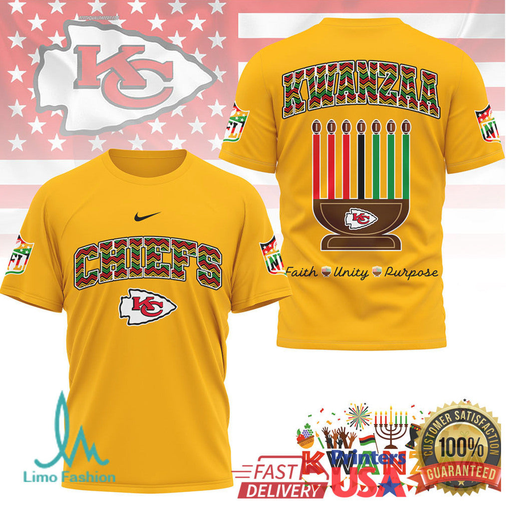 Kansas City Chiefs Official NFL Kwanzaa Pride 3D Shirt - Limotees LLC