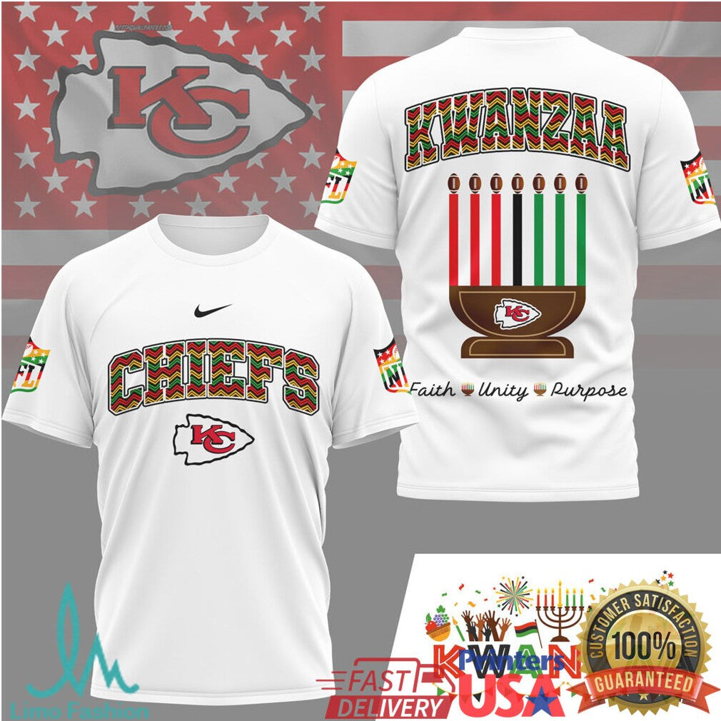 Kansas City Chiefs Official NFL Kwanzaa Pride 3D Shirt - Limotees LLC