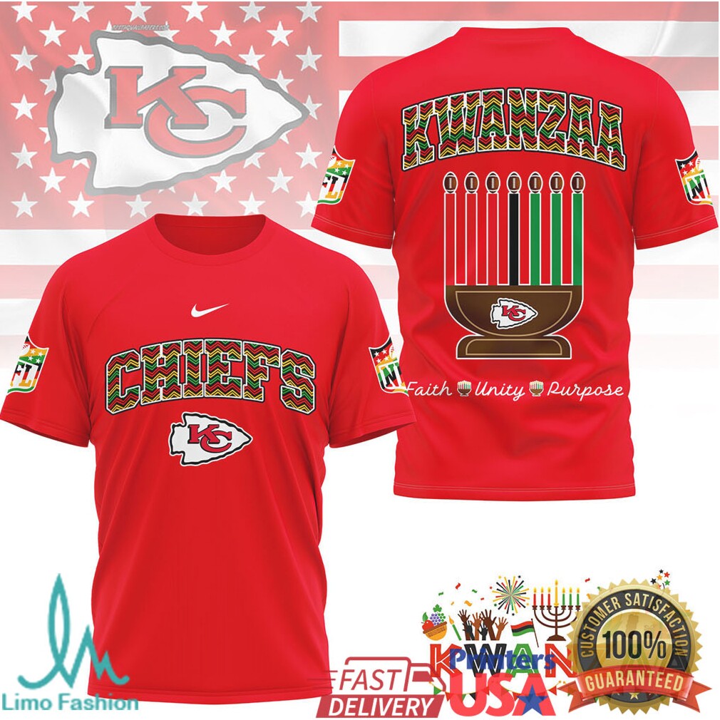 Kansas City Chiefs Official NFL Kwanzaa Pride 3D Shirt - Limotees LLC