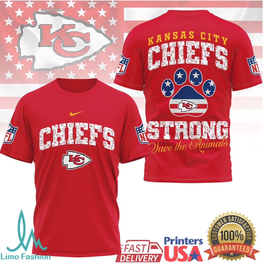 Kansas City Chiefs Official NFL Save The Animals Fan 3D Shirt - Limotees LLC
