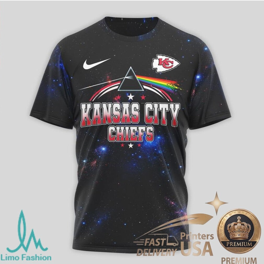 Kansas City Chiefs Pink Floyd Dark Side Of The Moon Music T Shirt - Limotees LLC