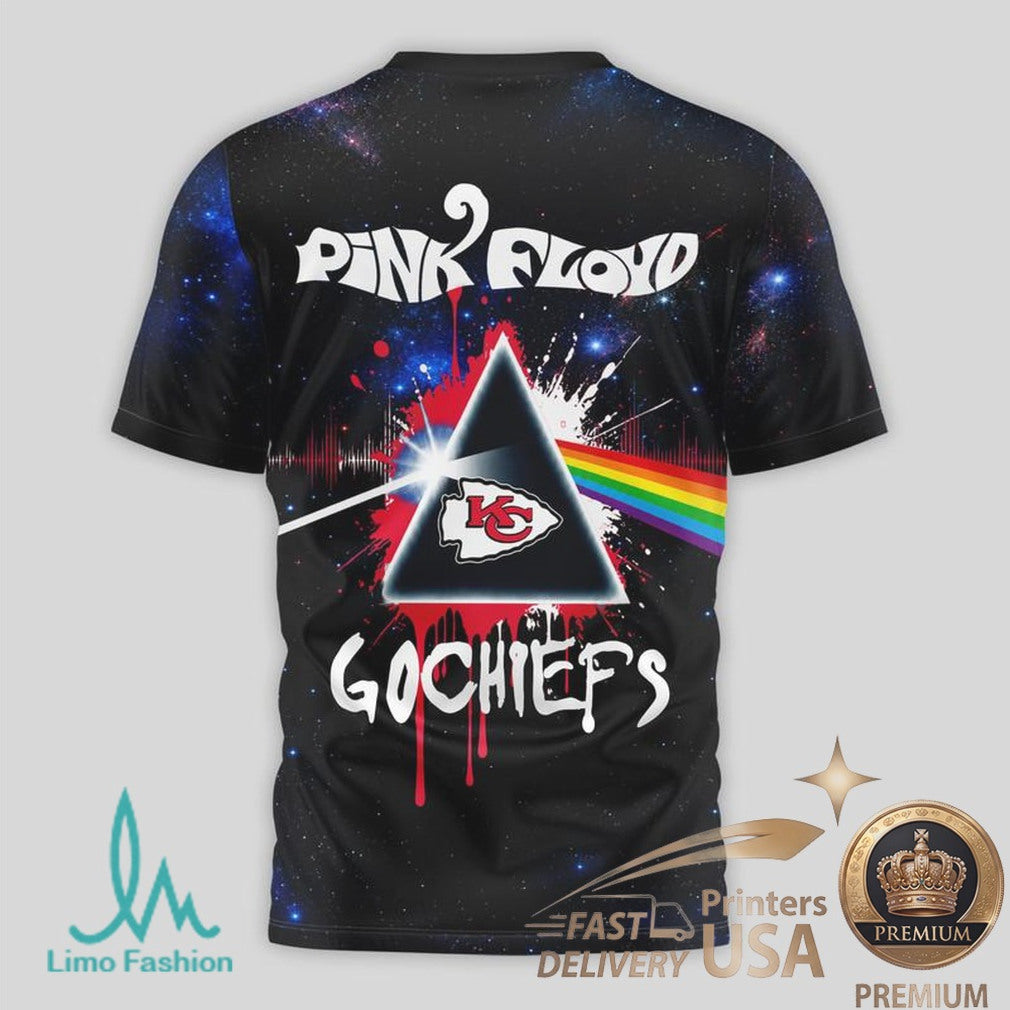 Kansas City Chiefs Pink Floyd Dark Side Of The Moon Music T Shirt - Limotees LLC