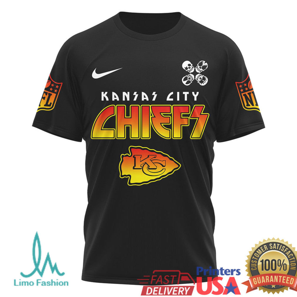 Kansas City Chiefs Rock Band Mashup T Shirt Abbey Road Parody Fan Gear - Limotees LLC