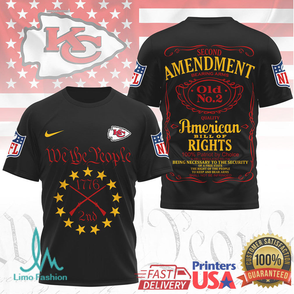 Kansas City Chiefs Second Amendment 1776 “Old No. 2” Patriotic T Shirt - Limotees LLC