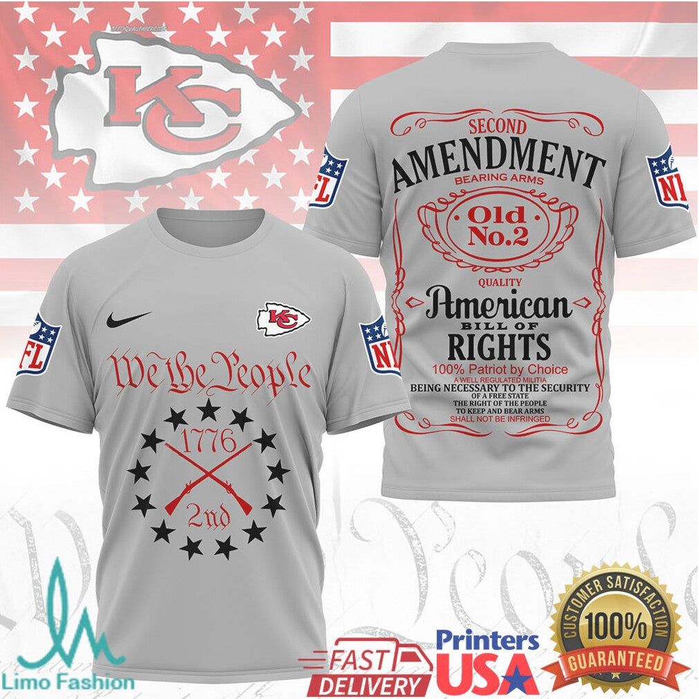 Kansas City Chiefs Second Amendment 1776 “Old No. 2” Patriotic T Shirt - Limotees LLC