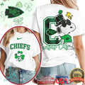 Kansas City Chiefs St. Patrick's Day T Shirt Snoopy Clover Lucky Green - Limotees LLC