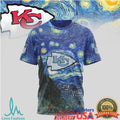 Kansas City Chiefs Starry Night Van Gogh Nfl Tshirt - Limotees LLC