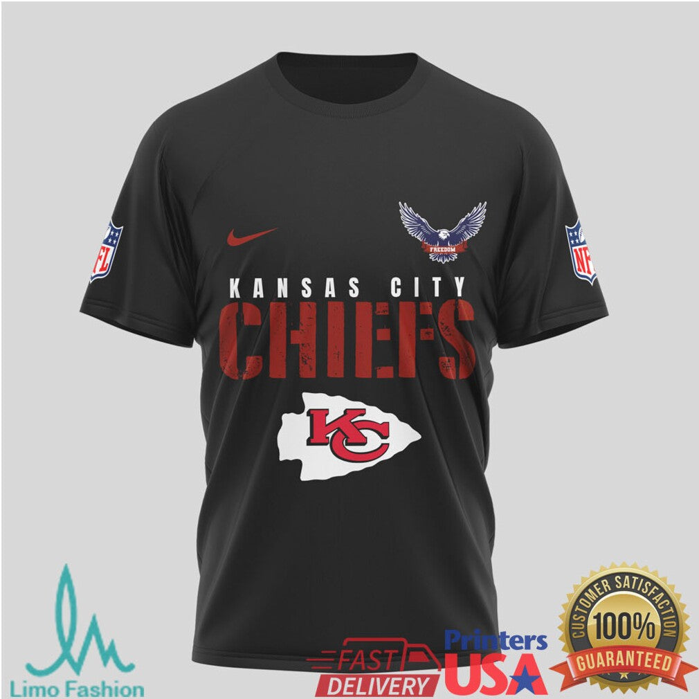 Kansas City Chiefs Thank You Veterans Military Appreciation Black T Shirt - Limotees LLC