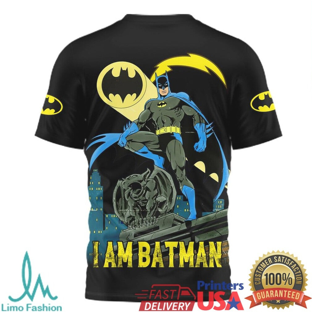 Kansas City Chiefs x Batman Mashup I Am Batman Graphic T Shirt - Limotees LLC