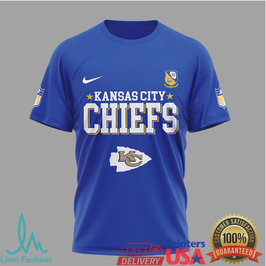 Kansas City Chiefs x Blue Angels 80th Anniversary U.S. Navy T Shirt - Limotees LLC