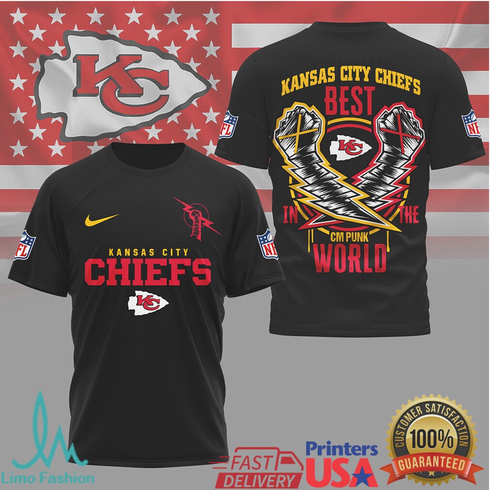 Kansas City Chiefs x CM Punk Best In The World Mashup T Shirt - Limotees LLC