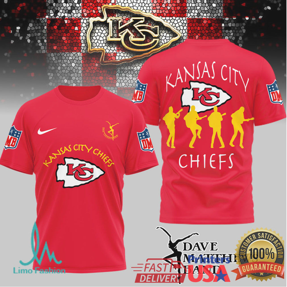 Kansas City Chiefs x Dave Matthews Band Concert Style Fan T Shirt - Limotees LLC