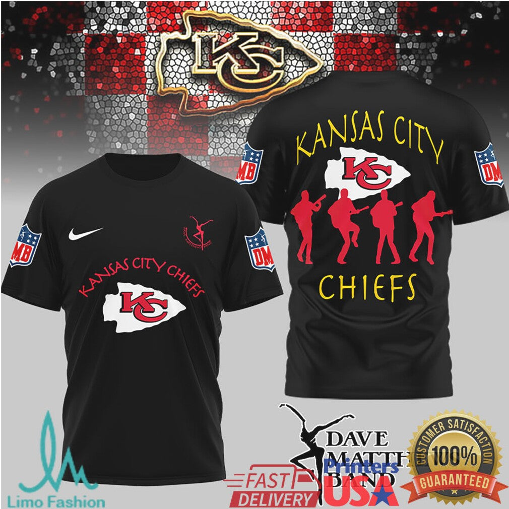 Kansas City Chiefs x Dave Matthews Band Concert Style Fan T Shirt - Limotees LLC