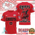 Kansas City Chiefs x Deadpool “Let's Fucking Go” NFL Graphic T Shirt - Limotees LLC