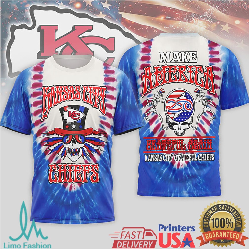 Kansas City Chiefs x Grateful Dead Tie Dye T Shirt - Limotees LLC