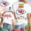 Kansas City Chiefs x Toy Story Woody & Buzz White T Shirt - Limotees LLC