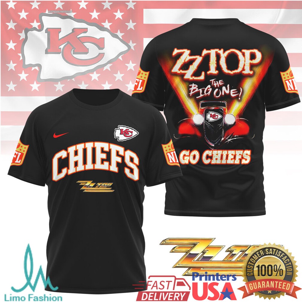 Kansas City ChiefsOfficial NFL ZZ Top Fan 3D Shirt - Limotees LLC