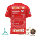 Kansas City Football Fans Monster Energy Nutrition Facts Red T Shirt - Limotees LLC
