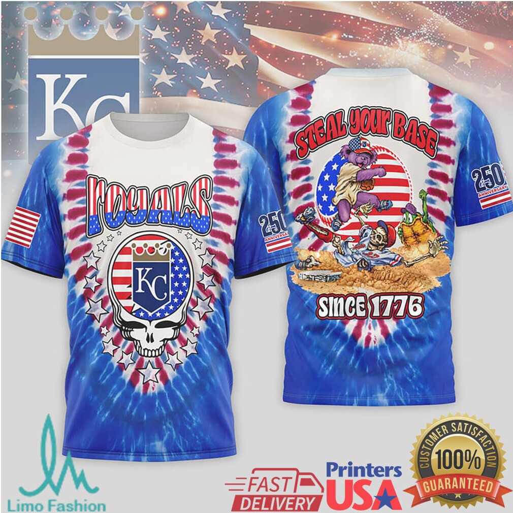 Kansas City Royals x Grateful Dead Tie Dye T Shirt - Limotees LLC