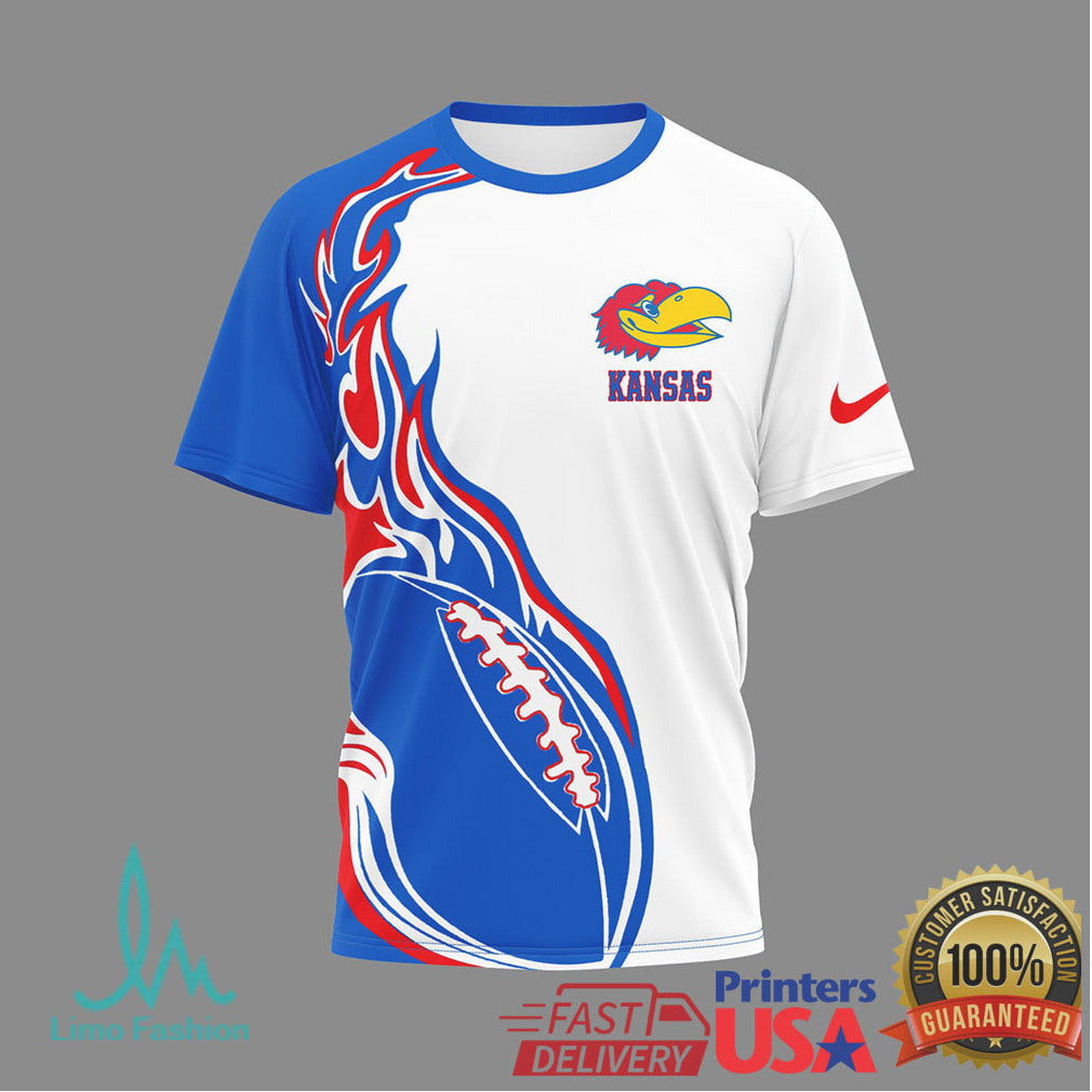Kansas Jayhawks “They Not Like Us” Mascot Graphic T Shirt - Limotees LLC