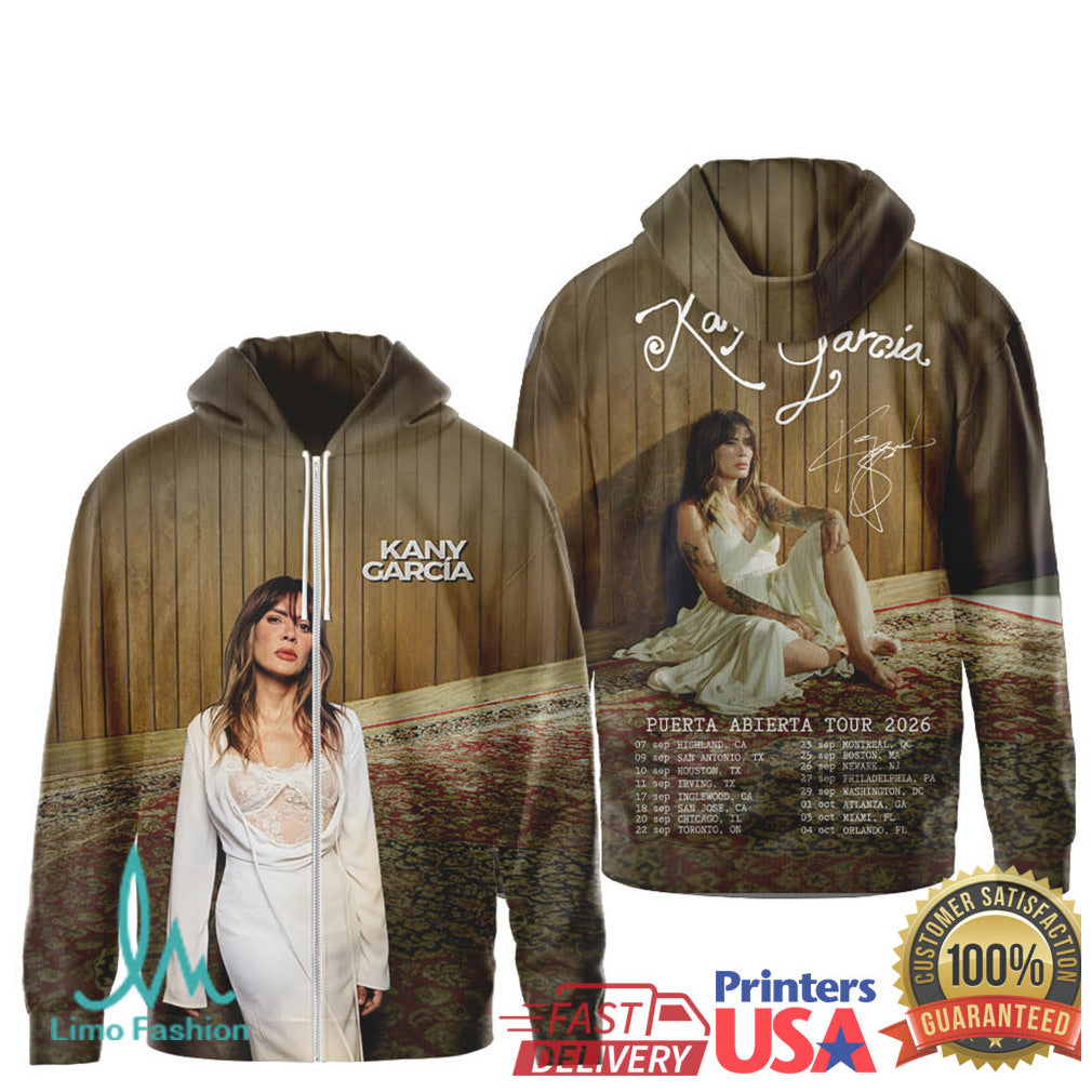 Kany Garcia Puerta Abierta Tour 2026 Wood Print Aesthetic Apparel T Shirt