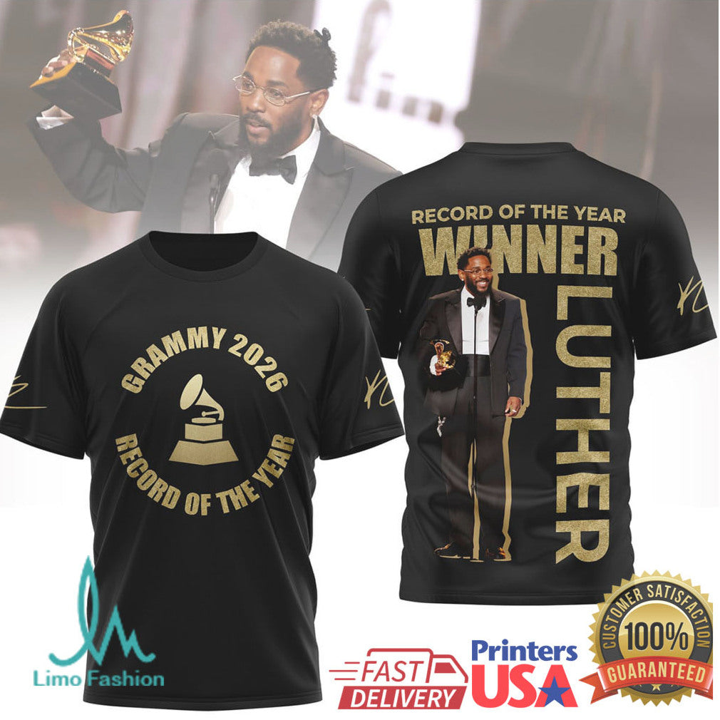 Kendrick Lamar Grammy 2026 Winner Luther Record of the Year T Shirt - Limotees LLC