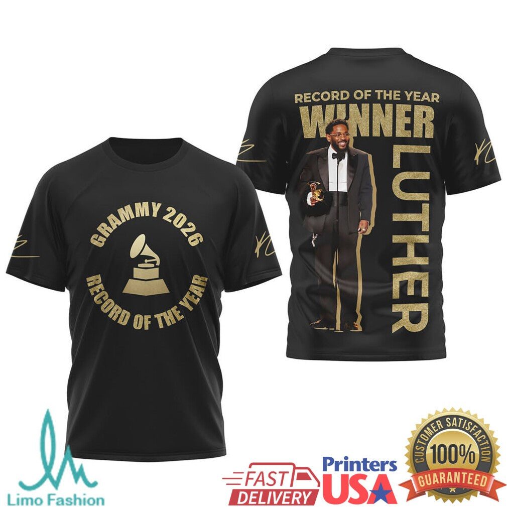 Kendrick Lamar Grammy 2026 Winner Luther Record of the Year T Shirt - Limotees LLC