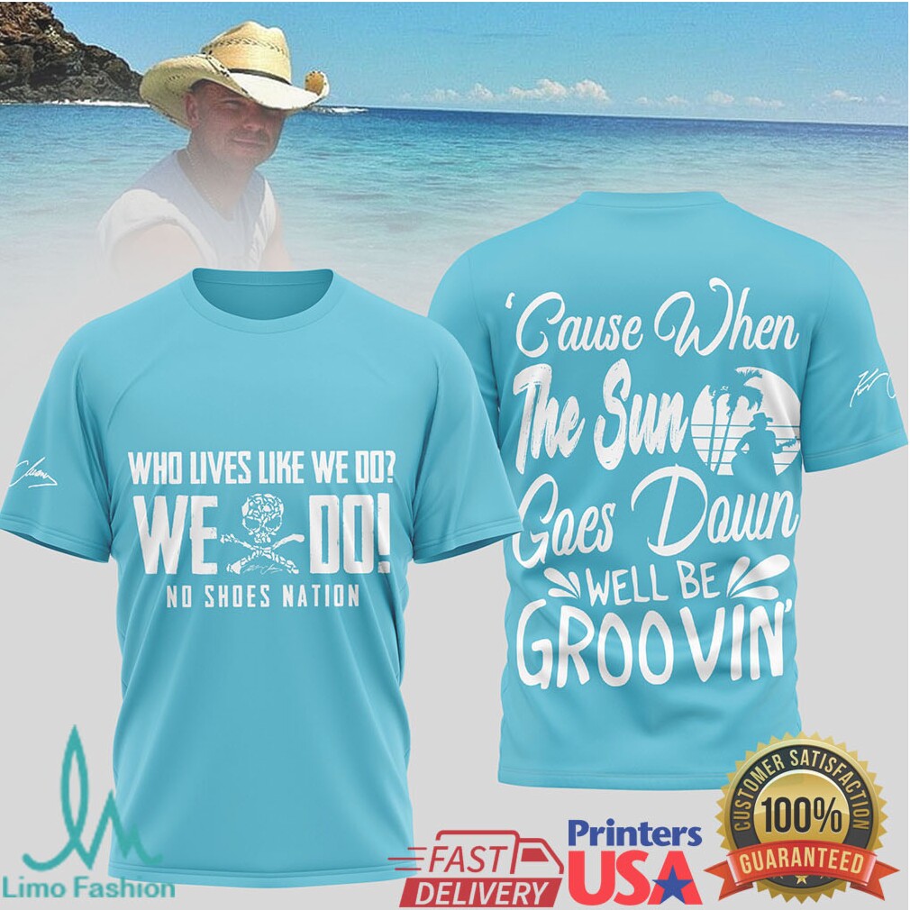Kenny Chesney No Shoes Nation Blue Sun Groovin T Shirt - Limotees LLC