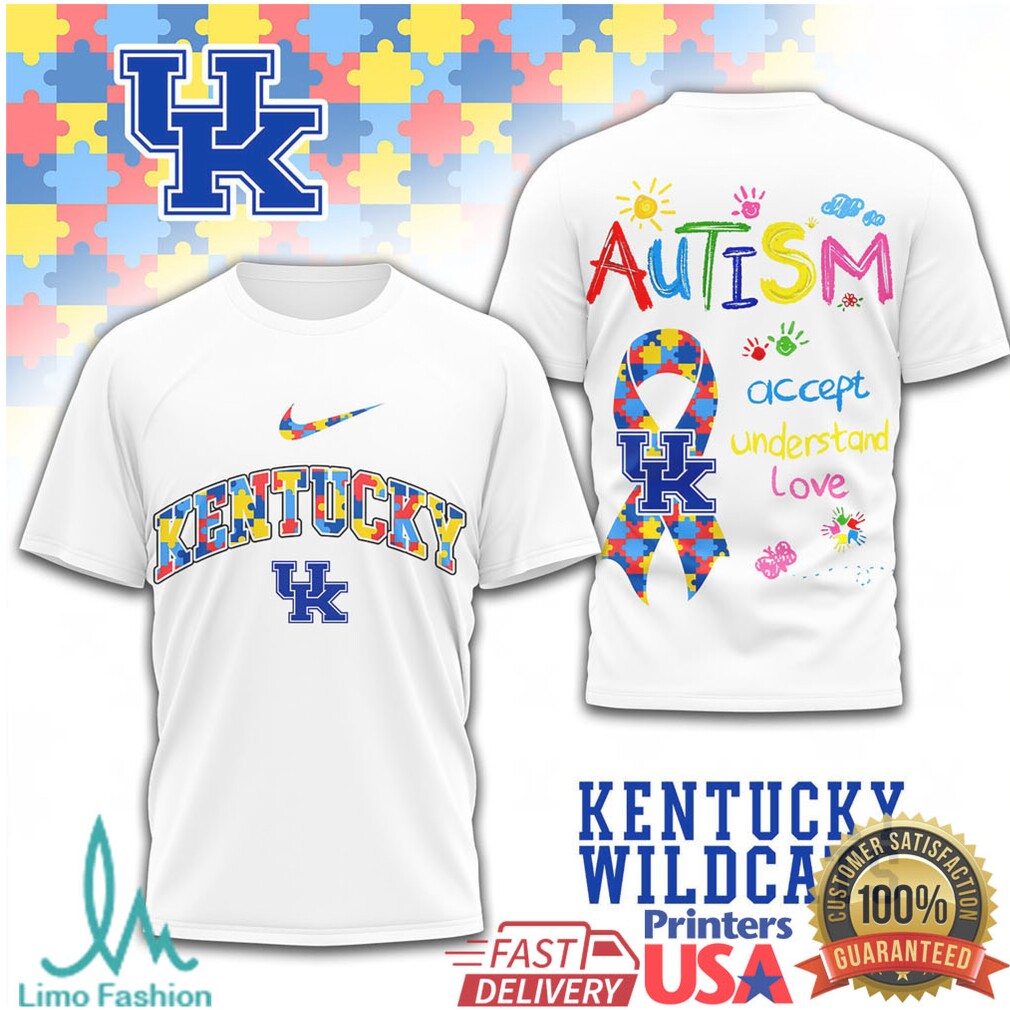 Kentucky Wildcats Autism Awareness Accept Understand Love T Shirt - Limotees LLC