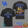 Kentucky Wildcats “Go Big Blue” Mascot Football Graphic T Shirt - Limotees LLC