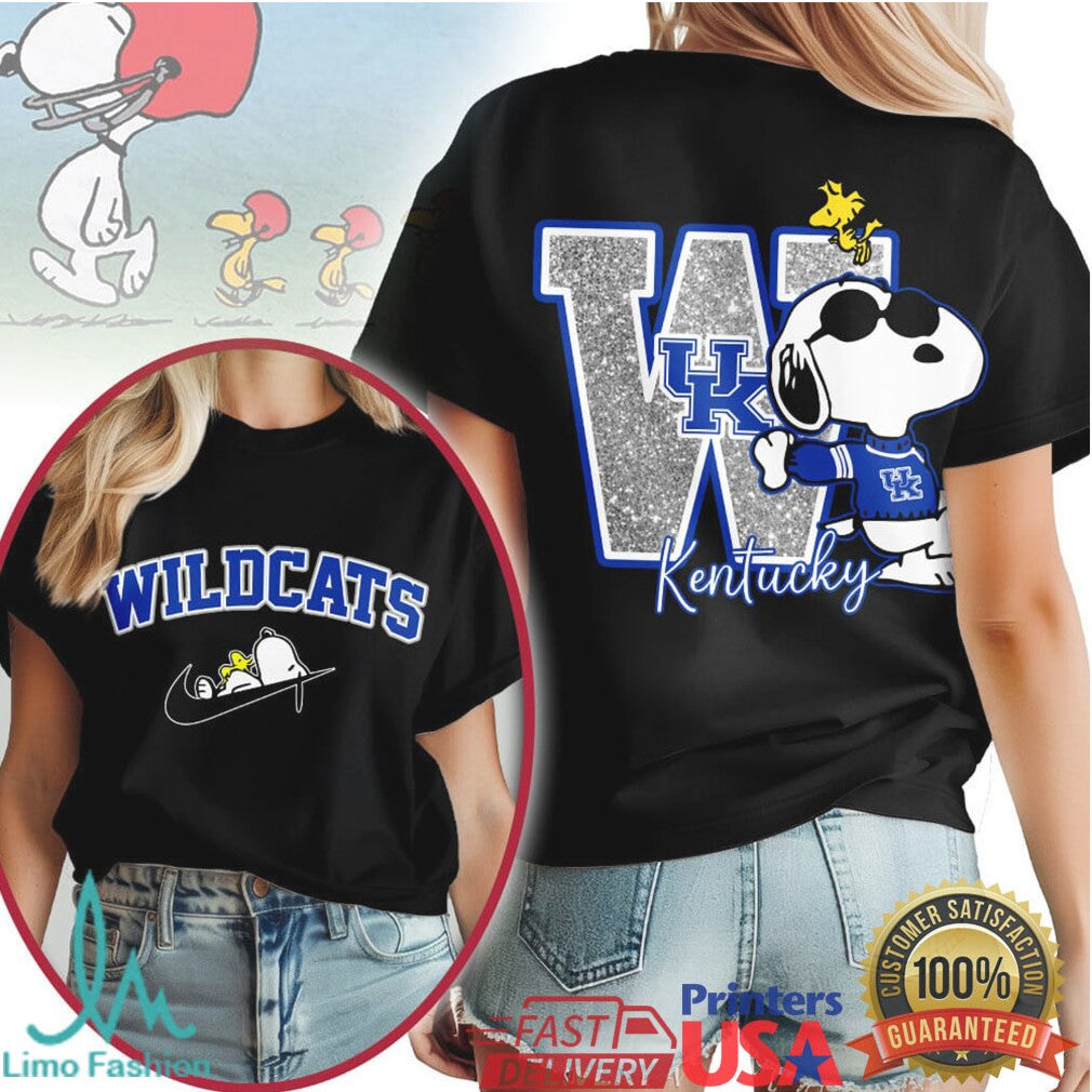 Kentucky Wildcats Snoopy Joe Cool UK Fan T Shirt - Limotees LLC