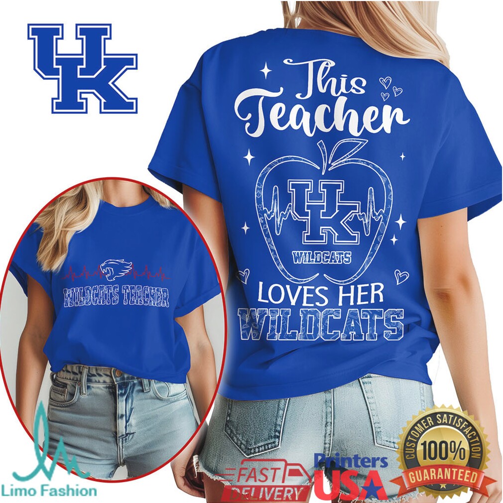 Kentucky Wildcats This Teacher Loves Her Wildcats T Shirt - Limotees LLC