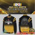 Kings of the AFC North Pittsburgh Steelers 2025 Champions Varsity Jacket & Hoodie - Limotees LLC