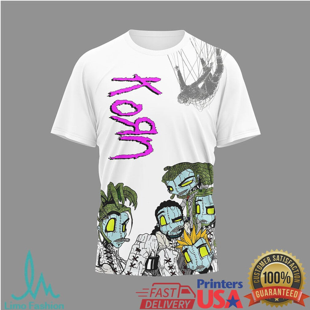 Korn Euro Tour 2026 Architects Special Guest Cartoon Graphic T Shirt - Limotees LLC