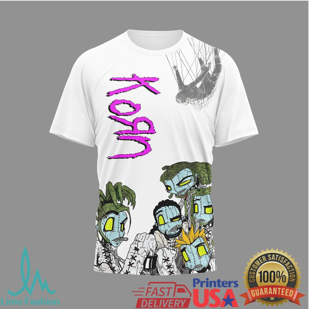 Korn Euro Tour 2026 Architects Special Guest T Shirt Pink Logo Graphic - Limotees LLC