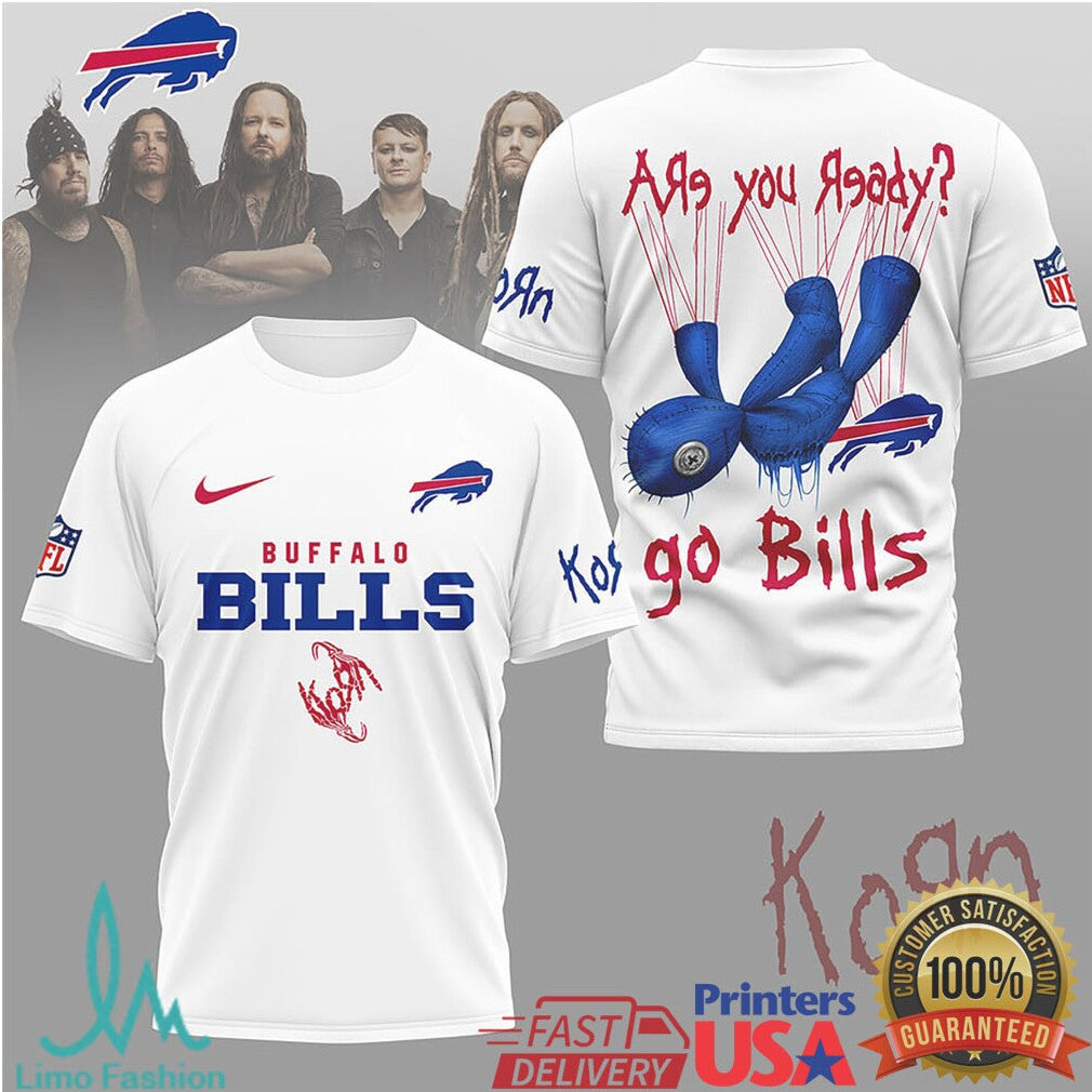 Korn x Buffalo Bills Are You Ready Voodoo Doll NFL T Shirt - Limotees LLC