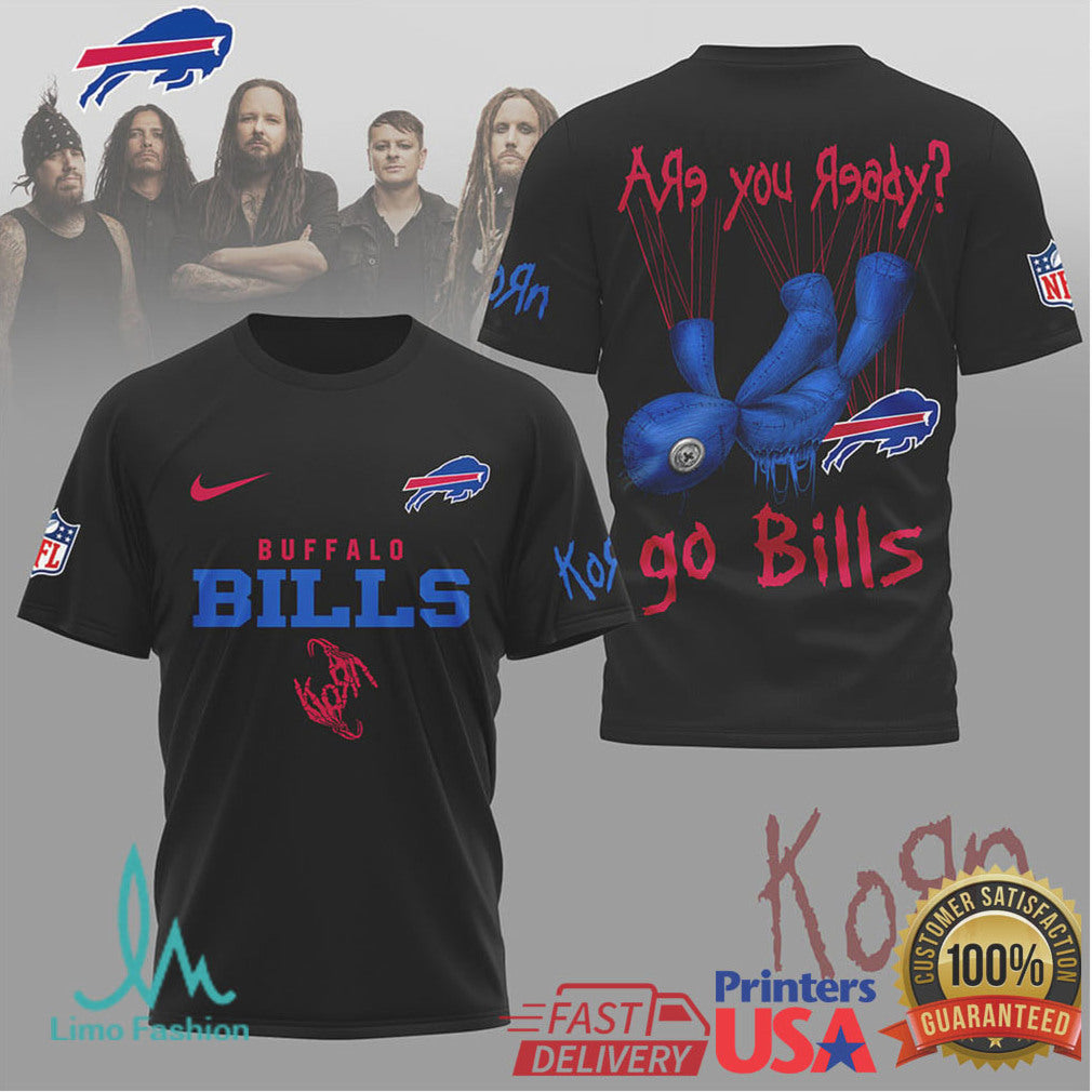 Korn x Buffalo Bills Are You Ready Voodoo Doll NFL T Shirt - Limotees LLC