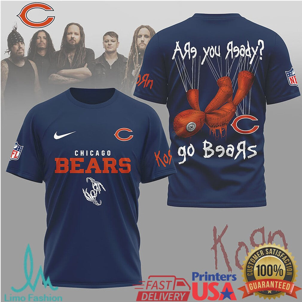 Korn x Chicago Bears NFL Are You Ready Issues Doll T Shirt - Limotees LLC