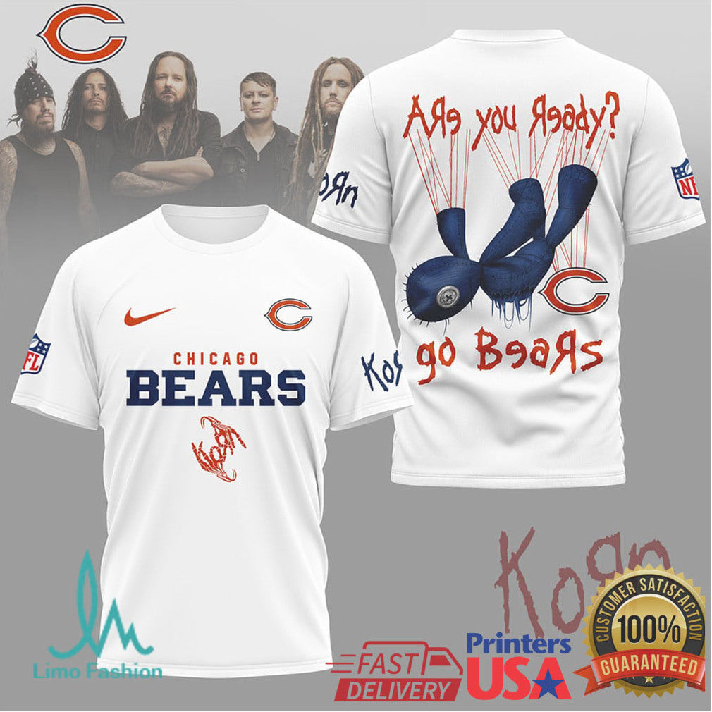 Korn x Chicago Bears NFL Are You Ready Issues Doll T Shirt - Limotees LLC