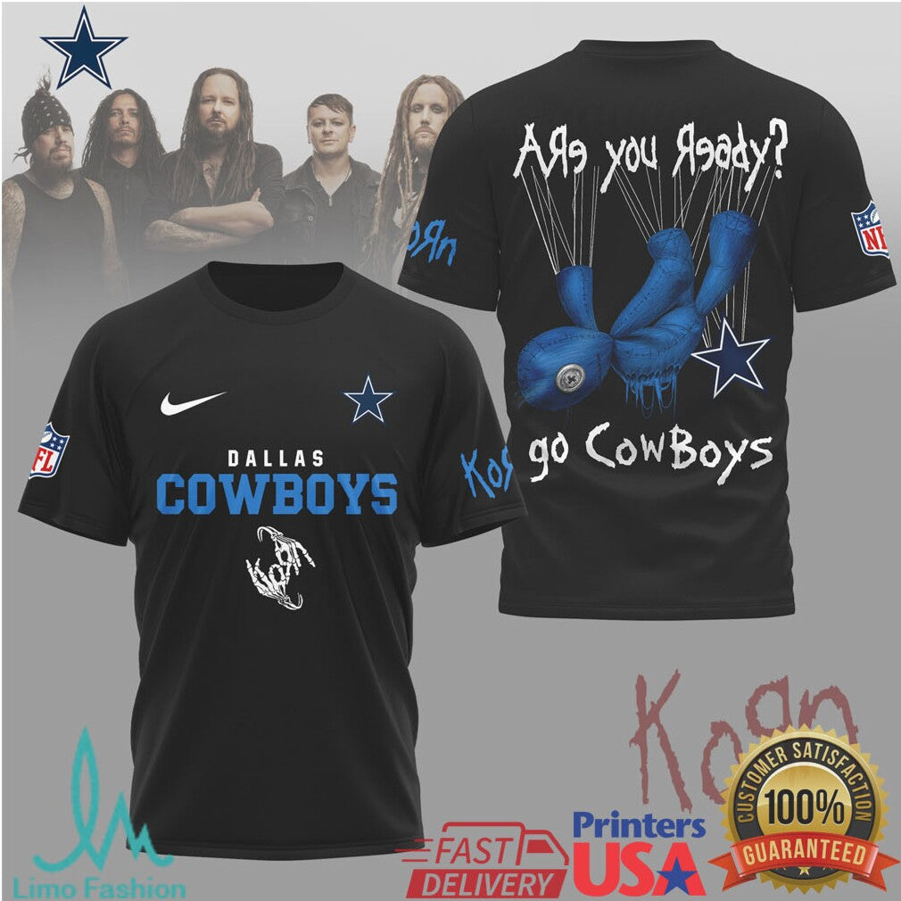 Korn x Dallas Cowboys NFL Are You Ready Issues Doll T Shirt - Limotees LLC