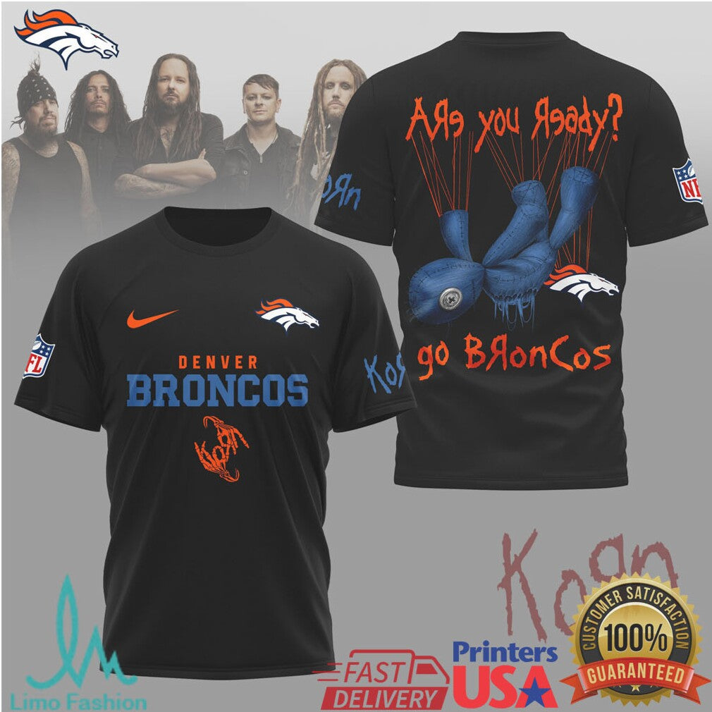 Korn x Denver Broncos NFL Are You Ready Issues Doll T Shirt - Limotees LLC