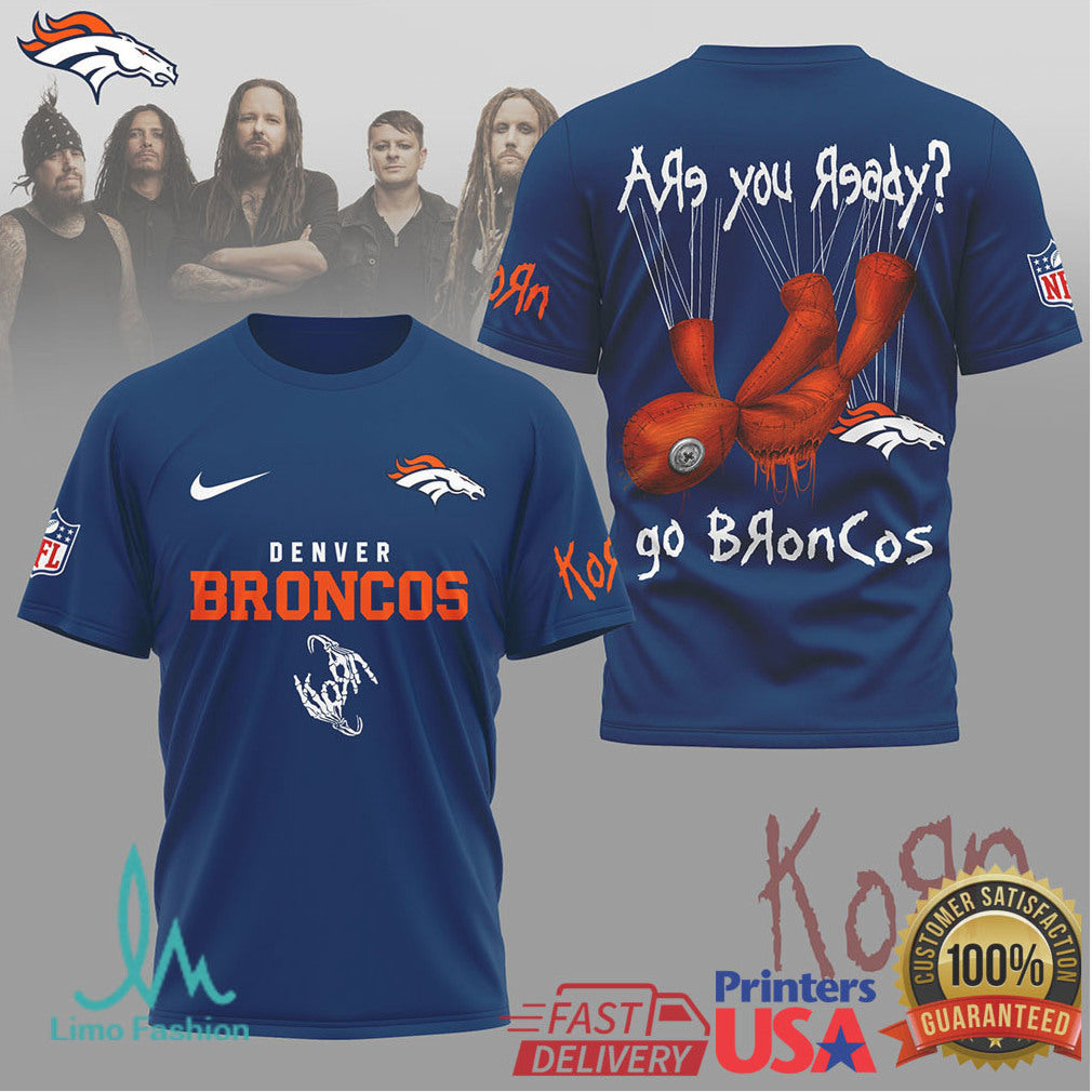 Korn x Denver Broncos NFL Are You Ready Issues Doll T Shirt - Limotees LLC