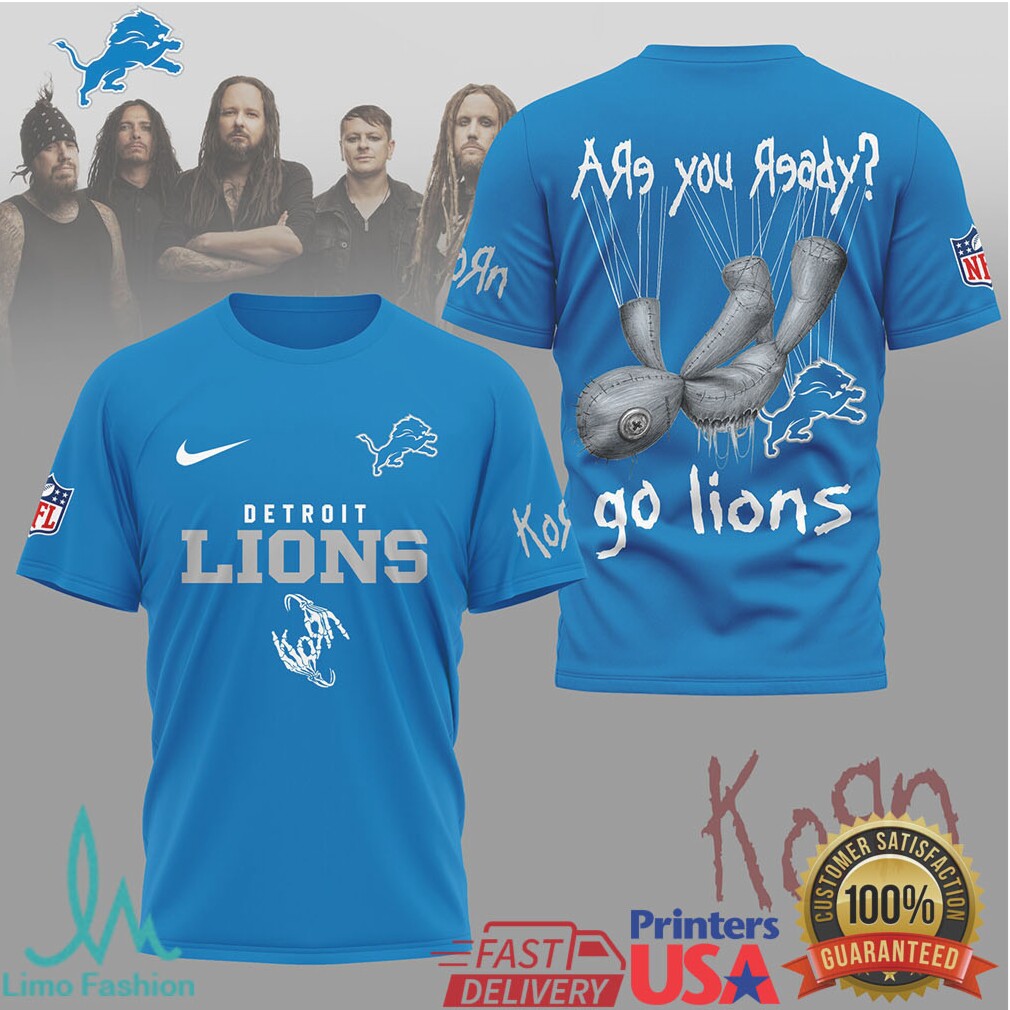 Korn x Detroit Lions “Are You Ready” Voodoo Doll NFL T Shirt - Limotees LLC