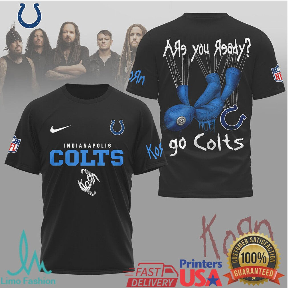 Korn x Indianapolis Colts NFL Are You Ready Issues Doll T Shirt - Limotees LLC