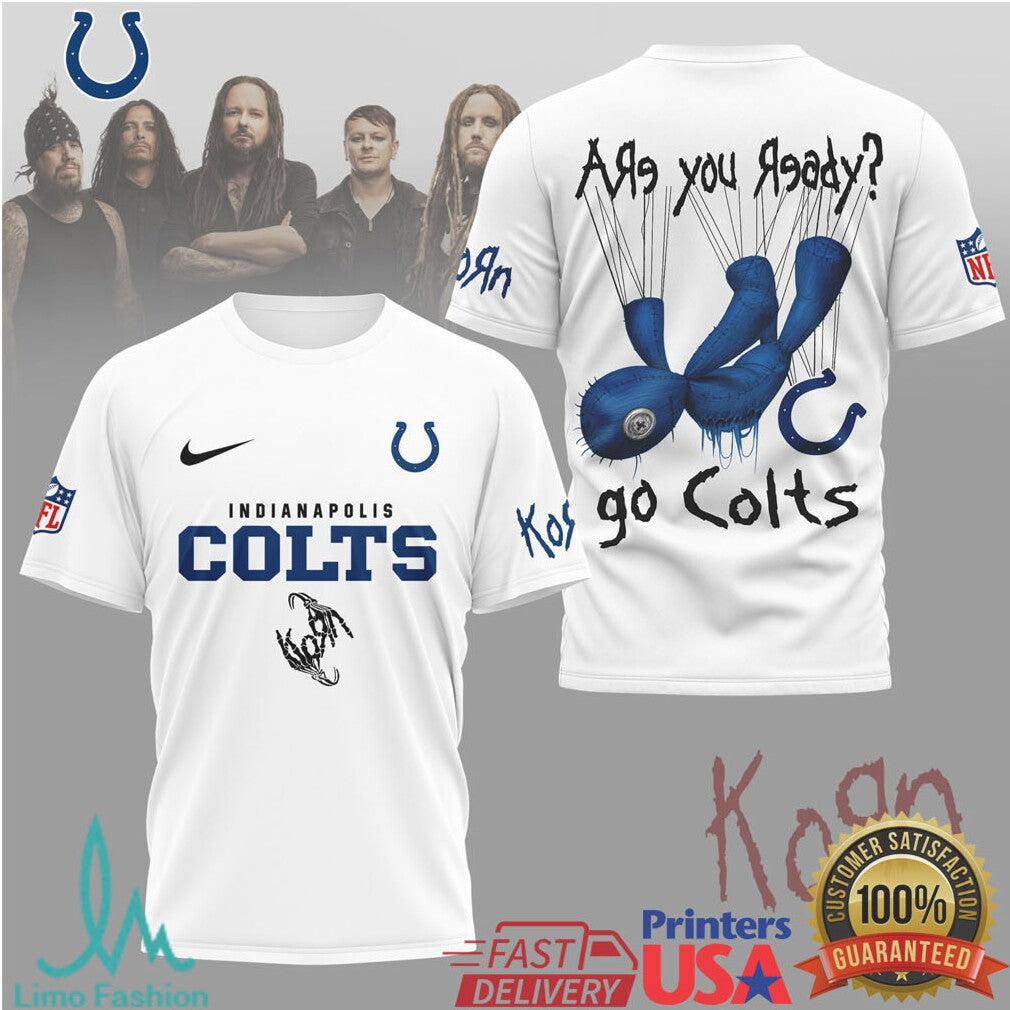 Korn x Indianapolis Colts NFL Are You Ready Issues Doll T Shirt - Limotees LLC