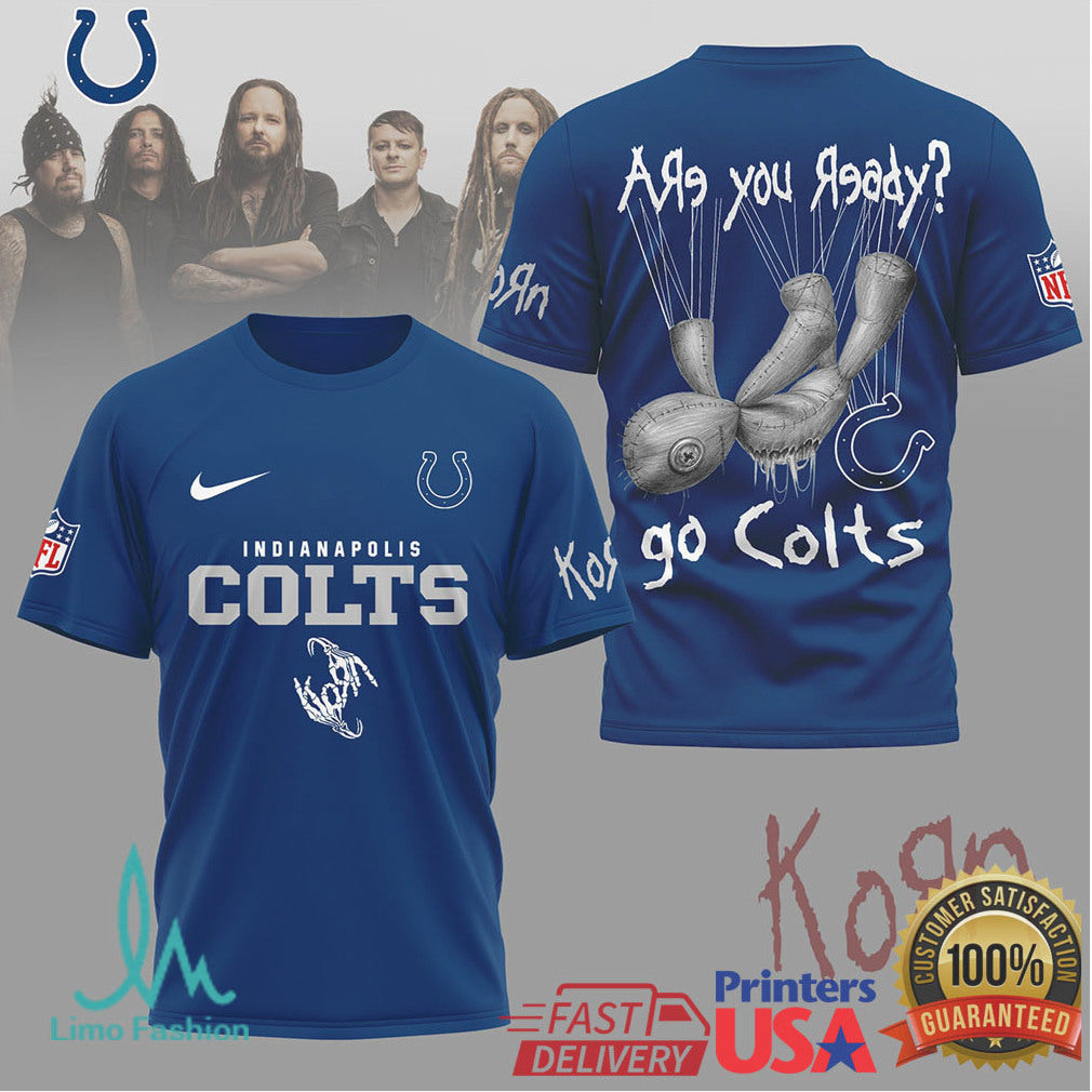 Korn x Indianapolis Colts NFL Are You Ready Issues Doll T Shirt - Limotees LLC